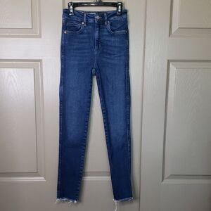 We the Free raw hem skinny Women's Blue Jeans Size 26